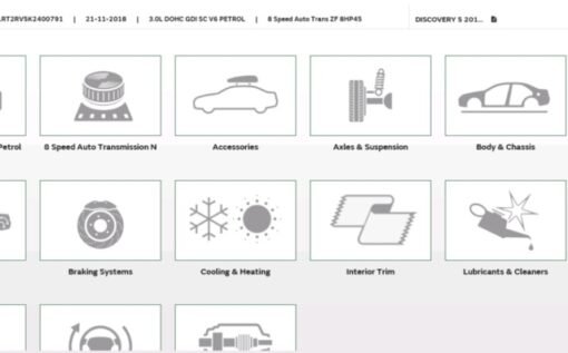 JLR EPC Online Supported for All Models Till 2024 Electronic Parts Catalog