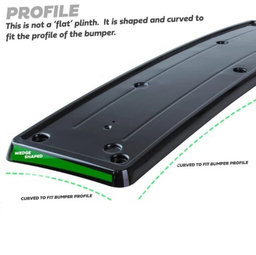 Black Front Number Plate for Land Rover Defender L663