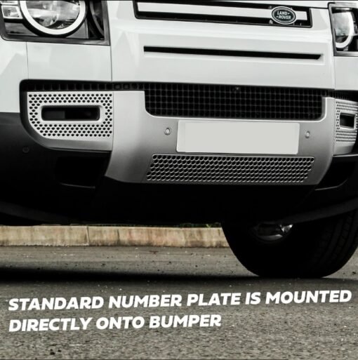 Black Front Number Plate for Land Rover Defender L663