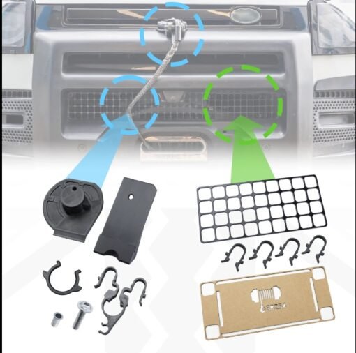 Black Winch Access Panel & Hook Holder Bundle for the Land Rover Defender L663