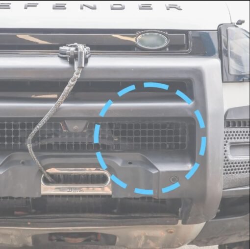 Black Winch Access Panel Kit for Land Rover Defender L663