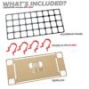 Black Winch Access Panel Kit with Red Clips for Land Rover Defender L663