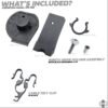 Black Winch Holder & Cable Tidy Kit for Land Rover Defender L663