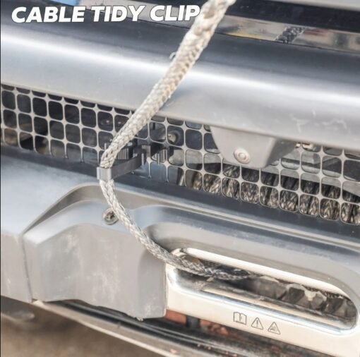 Black Winch Holder & Cable Tidy Kit for Land Rover Defender L663