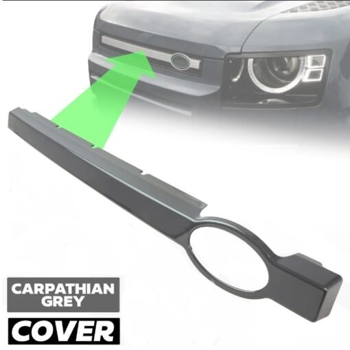 Cover of the Front Grille Bar in Carpathian Grey for Land Rover Defender L663