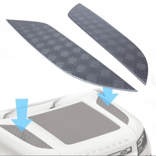 Eiger Grey Chequer Bonnet Trims Land Rover Defender L663