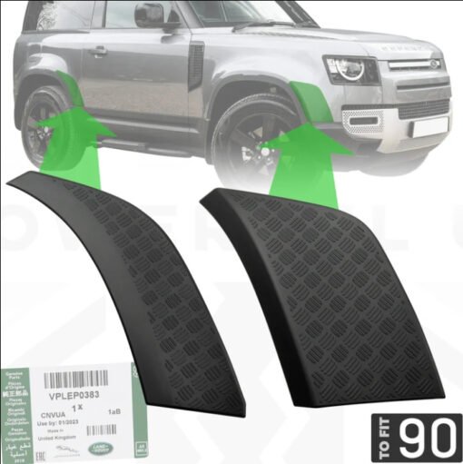 Genuine Chequer Plate Wheel Arch Trim Kit 90 Model for Land Rover Defender L663