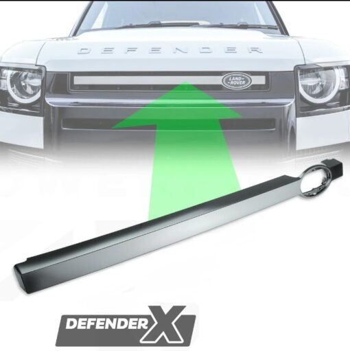 Genuine Front Grille Bar in Starlight Satin Chrome for Land Rover Defender L663