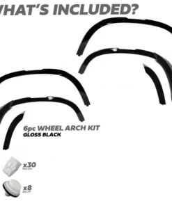 Gloss Black Wheel Arch Kit 6pcs for Land Rover Defender L663