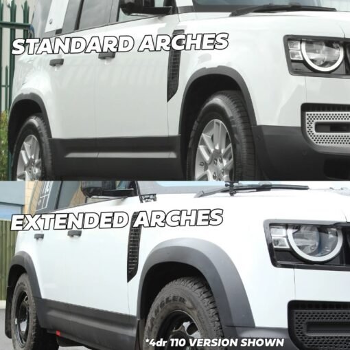 Gloss Black Wheel Arch Kit 6pcs for Land Rover Defender L663