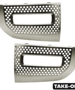 Starlight Satin Chrome Fog Lamp Surround Grille for Land Rover Defender L663