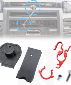 Winch Access Panel & Hook Holder Bundle with Red Clips for Land Rover Defender L663