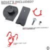 Winch Holder & Cable Tidy Kit with Red Clips for Land Rover Defender L663