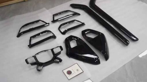 Interior Trimming Surface Kits Gloss Black for Land Rover Defender 90/110 2020-2022