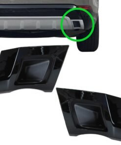 Black Rear Bumper Twin Exhaust Trims for Land Rover Discovery 5 HSE dynamic