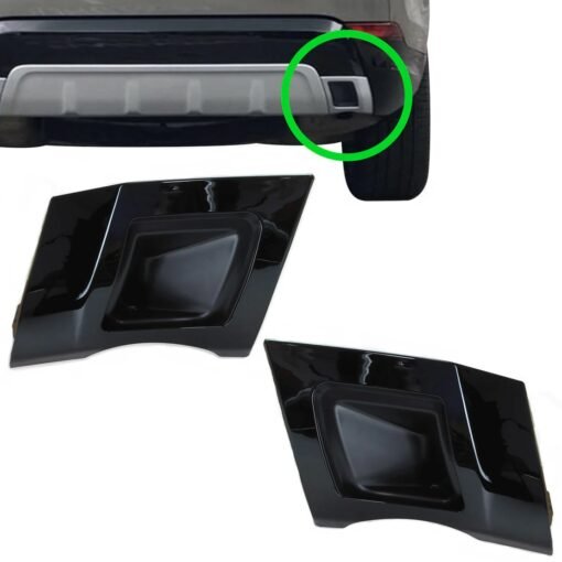Black Rear Bumper Twin Exhaust Trims for Land Rover Discovery 5 HSE dynamic