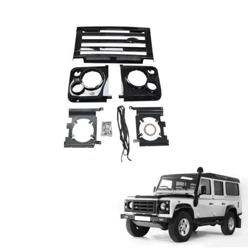 Exterior Accessories Black Grille with Headlight Cover for Land Rover Classic Defender