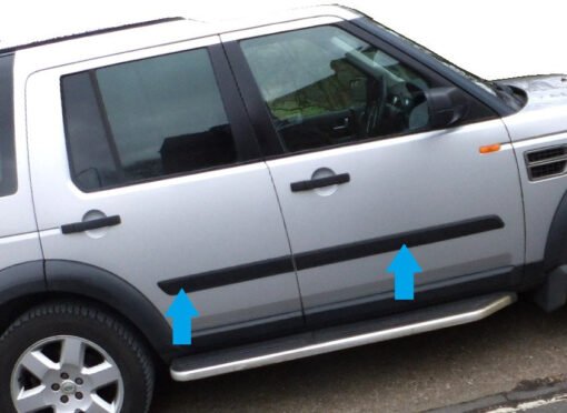 Side Body Moldings/Rubbing Strips for Land Rover Discovery 3 & 4 No Chrome