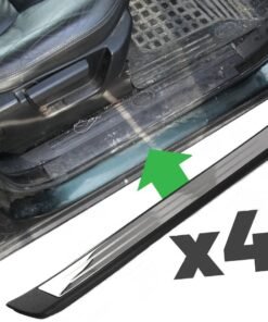 Tread Plates 4 pc - Plastic With Stainless Inset - for Land Rover Discovery 3 & 4