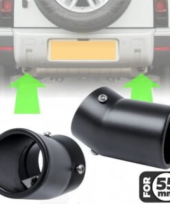 Exhaust 55mm Technical Black Exhaust Tips for Land Rover Defender L663