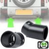 Exhaust 65mm Technical Black Exhaust Tips for Land Rover Defender L663