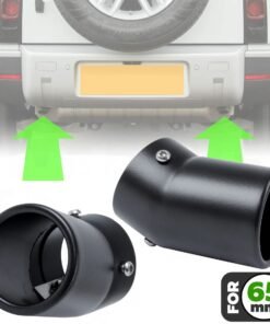 Exhaust 65mm Technical Black Exhaust Tips for Land Rover Defender L663