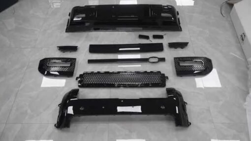 Front Bumper Body Kit Gloss Blackfor Land Rover Defender 2020