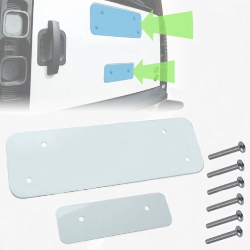 Fuji White Spare Wheel Delete Kit Aluminium Panel Exposed Bolts for Land Rover Defender L663
