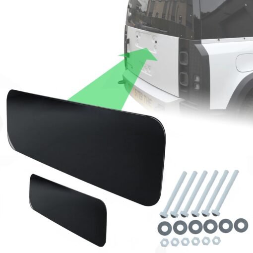 Gloss Black Spare Wheel Delete Cover Set for Land Rover Defender L663