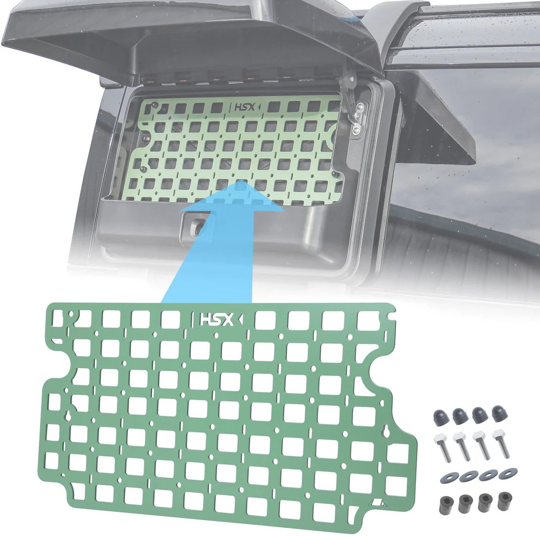 Land Rover Defender L663 Molle Plate for Side Gearbox Black Green