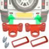 Land Rover Defender L663 Tow Loop Upgrade Kit with Red Loops and Red Inserts