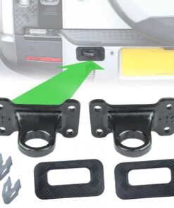 Upgrade Kit D Tow Loop with Black Loops and Chequer Surrounds for Land Rover Defender L663