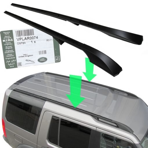 Roof Rack Rails - Extended - Black - for Land Rover Discovery 3 & 4 - Genuine