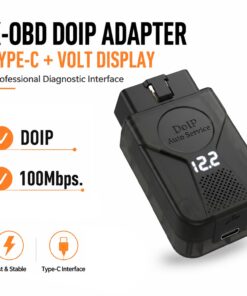 Type C X-OBD ENET DoIP Adapter with Voltage Display for BMW Mercedes Audi Land Rover Volvo Diagnosing
