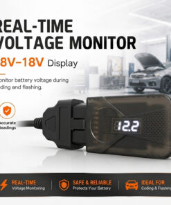 Type C X-OBD ENET DoIP Adapter with Voltage Display for BMW Mercedes Audi Land Rover Volvo Diagnosing